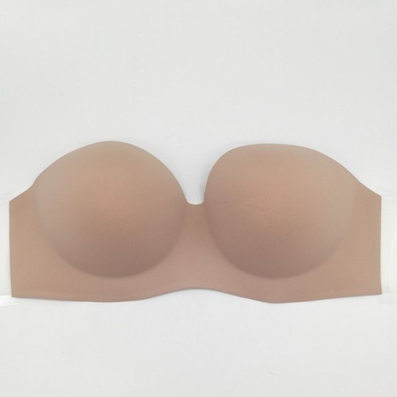Nordstrom Voluptuous Backless Strapless Bra Nude Beige Adhesive Size D New‎ - Picture 1 of 11